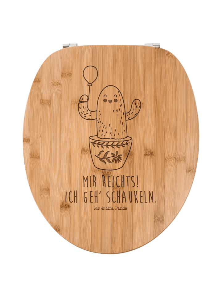 WC-Brille Kaktus Luftballon mit Spruch in Transparent