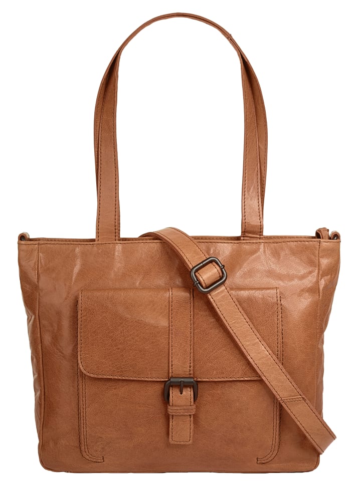 Shopper echt Leder in cognac