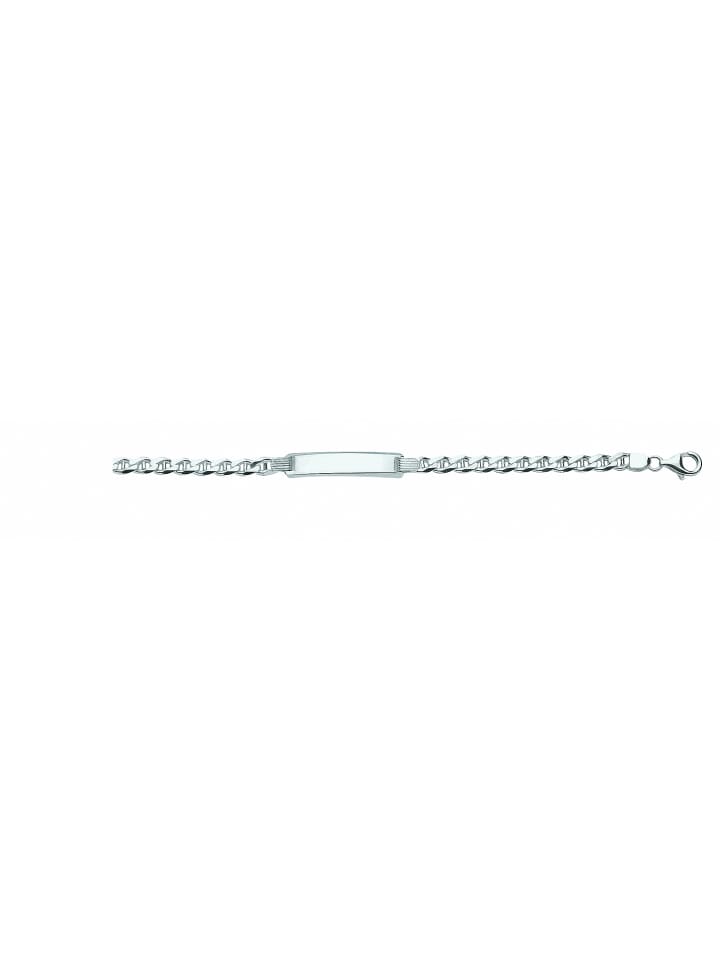 Damen 925 Silber Stegpanzer Armband 19 cm Ø 4,9 mm in silber