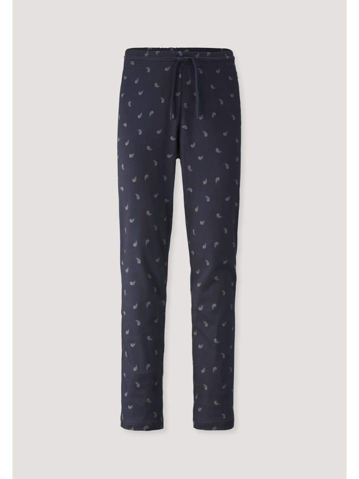 Hessnatur Schlafhose PURE COTTON aus reiner Bio-Baumwolle in graphitblau