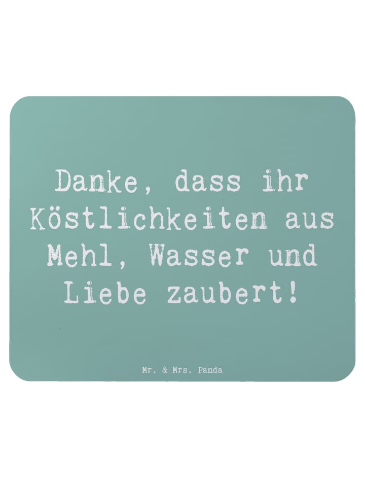 Mauspad Spruch Bäcker-Dank mit Spruch in Meeresbrise