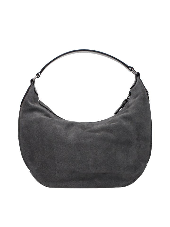 Grau Leder Schulter Tasche