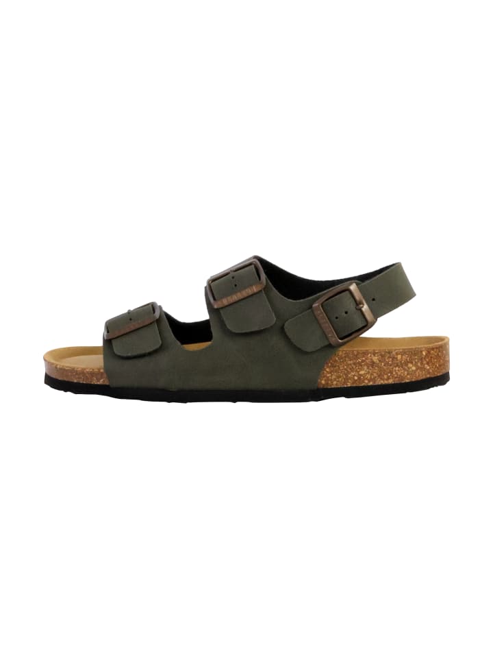 Leder-Pantoletten „Baku“ Grün
