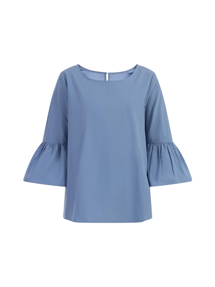 Women Baumwollbluse in Blau