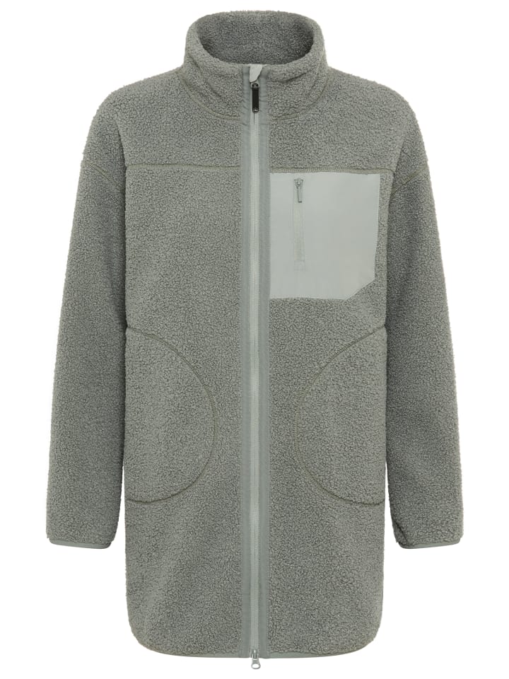 Fleecejacke in grau-grün