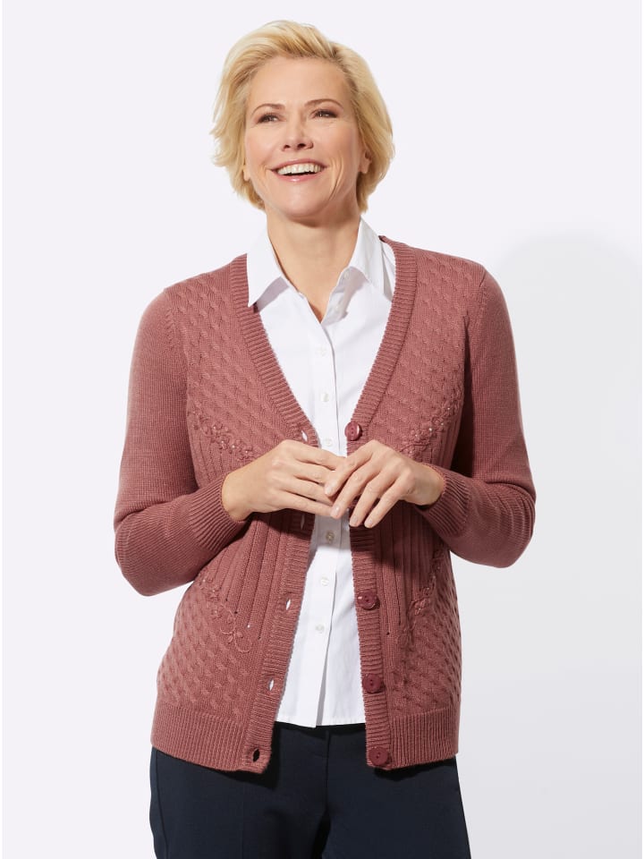 Strickjacke in rosenholz