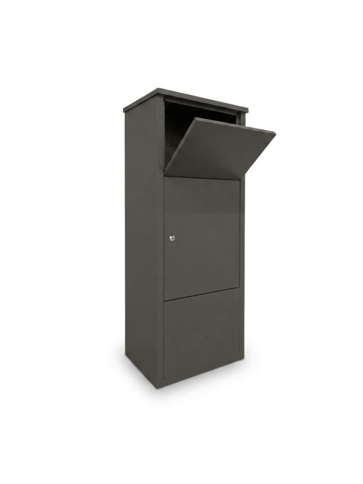 Paketbox in Dunkelgrau - (B)38 x (H)105 x (T)23 cm