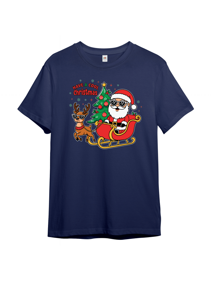 Kinder T-Shirt, Have a cool Christmas in Navi-Blau