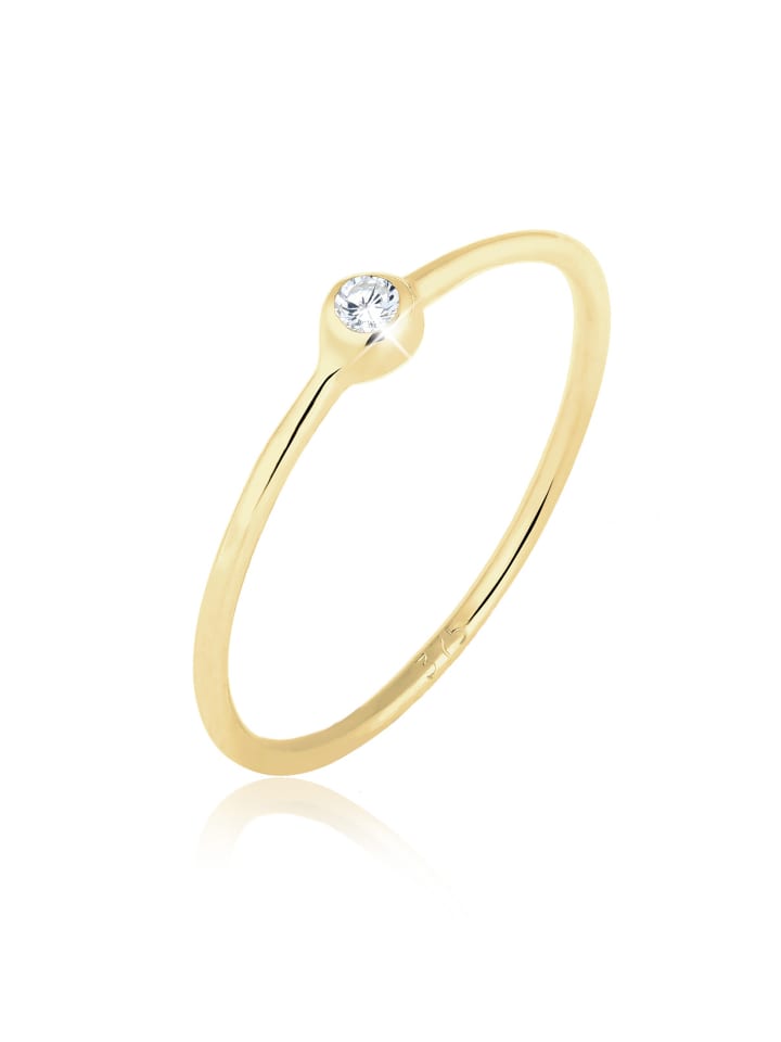 Ring 375 Gelbgold in Weiß