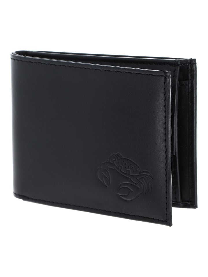 Leather Geldbörse RFID Schutz Leder 11 cm schwarz-crab 2.0