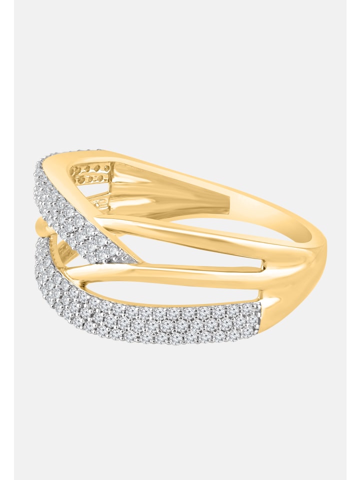 Ring aus 375 Gelbgold mit Diamant