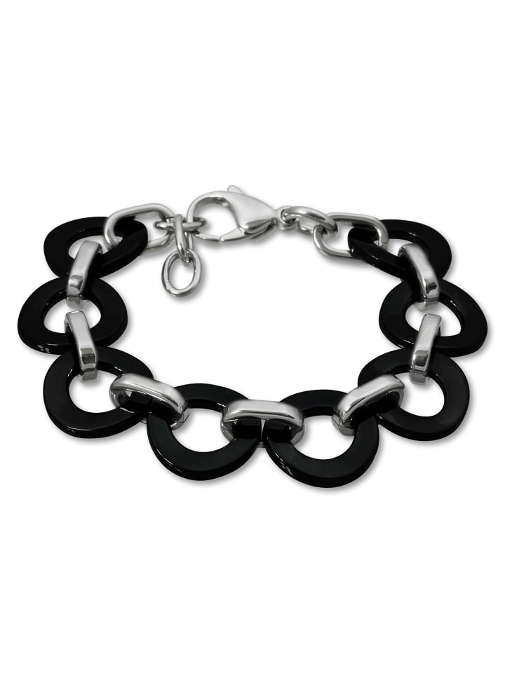 Armband Edelstahl, Keramik ca. 18cm bis 20cm Ring