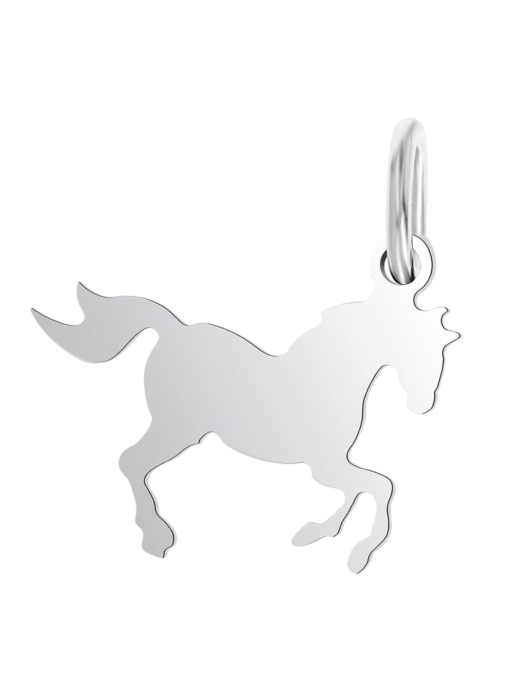 Damen Anhänger Pferd aus 925 Silber in silber