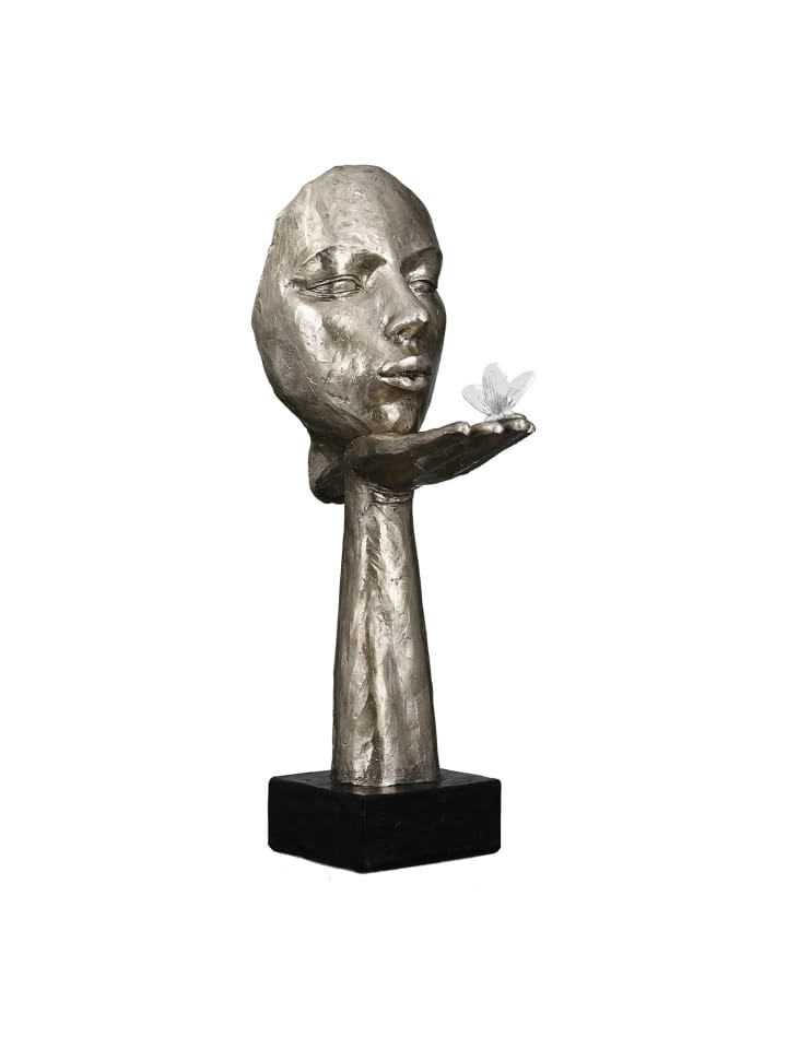Skulptur Desire silberfarben - (H) 34 cm