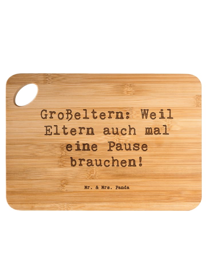 Schneidebrettchen Spruch Großeltern Pause mit S... in Braun