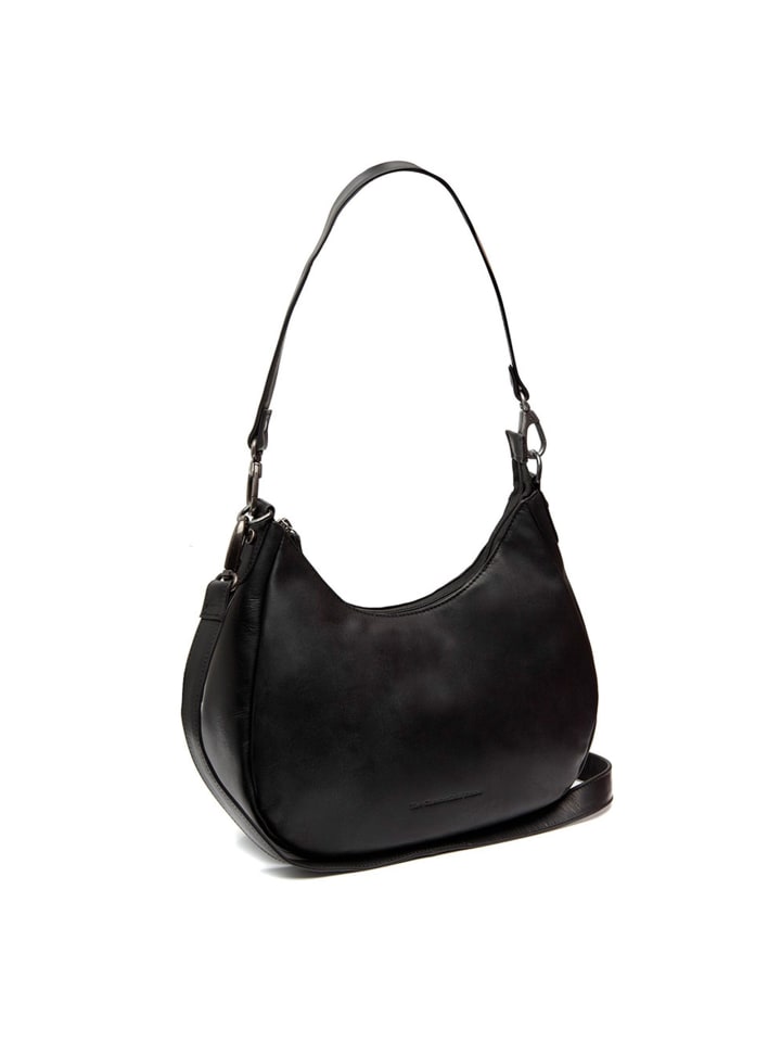 Alexandria Schultertasche Leder 30 cm black