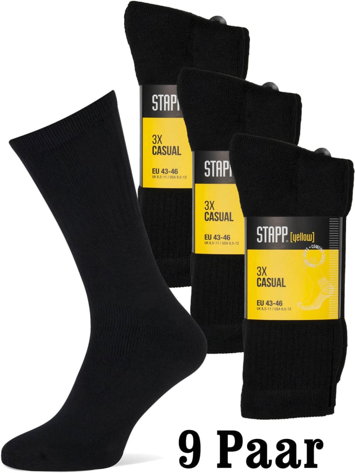 Socken Yellow Casual 9 Paar - 3er Pack in schwarz