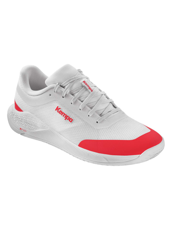 Hallen-Sport-Schuhe Kourtfly Two in weiß/rot