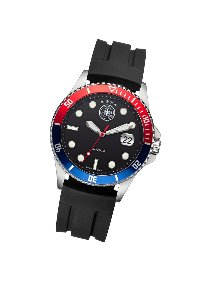 Analog-Armbanduhr DFB official Collection schwarz groß (ca. 42mm)