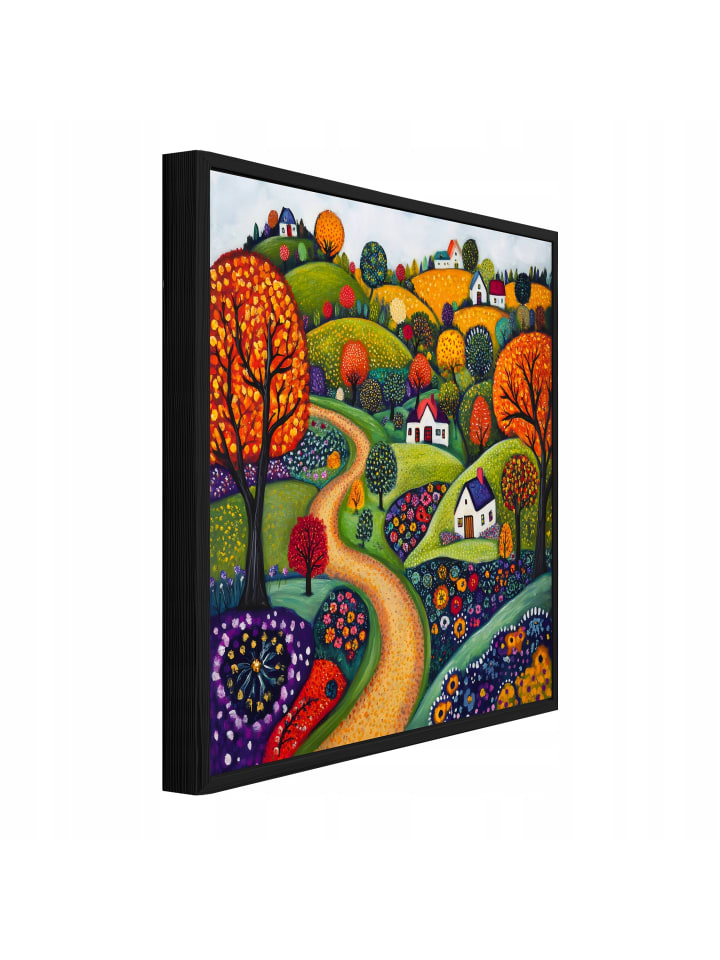 Bilder mit Rahmen Landschaft in Orange