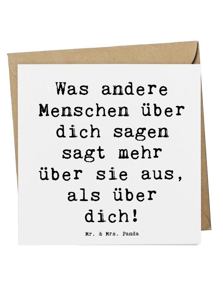 Grußkarte Spruch Mobbing bewältigen Selbstwert ... in Weiß