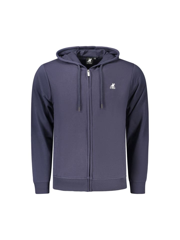 Blau Baumwolle Herren Hoodie