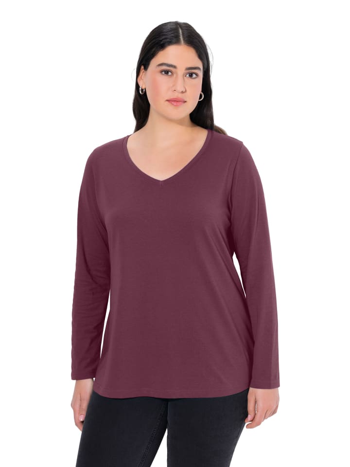 Shirt in dunkle beere