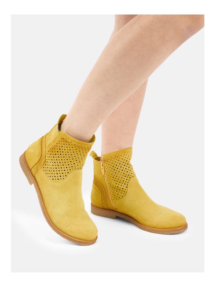 Stiefelette Gelb