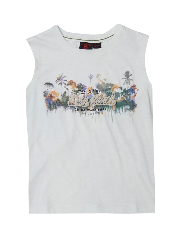 Ärmellose Jungen-Tanktops in weiß
