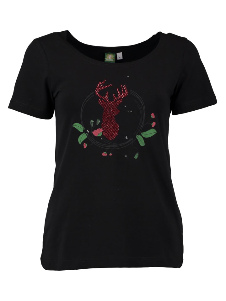 T-Shirt Dolanu in schwarz