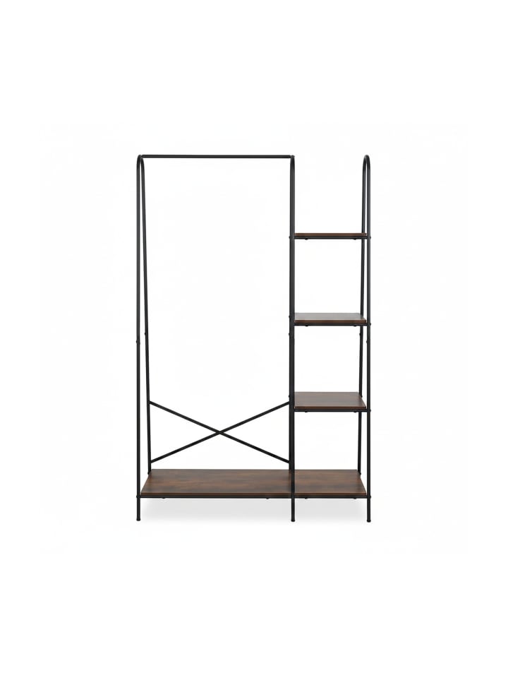 Kleiderständer in Braun/ Schwarz - (B)100 x (H)160 x (T)40 cm