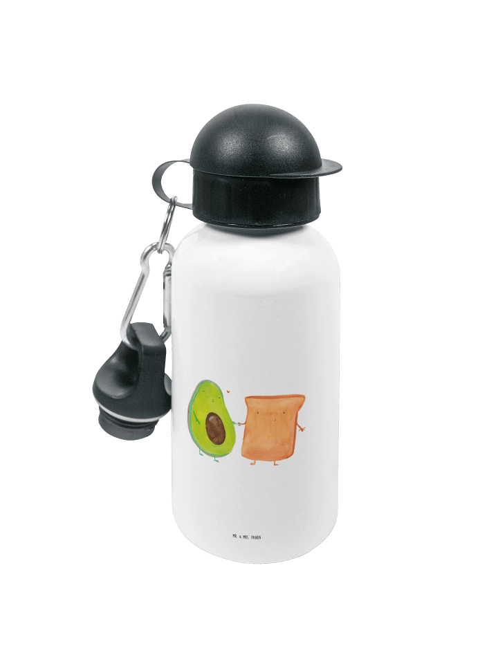 Trinkflasche Avocado Toast ohne Spruch in Weiß