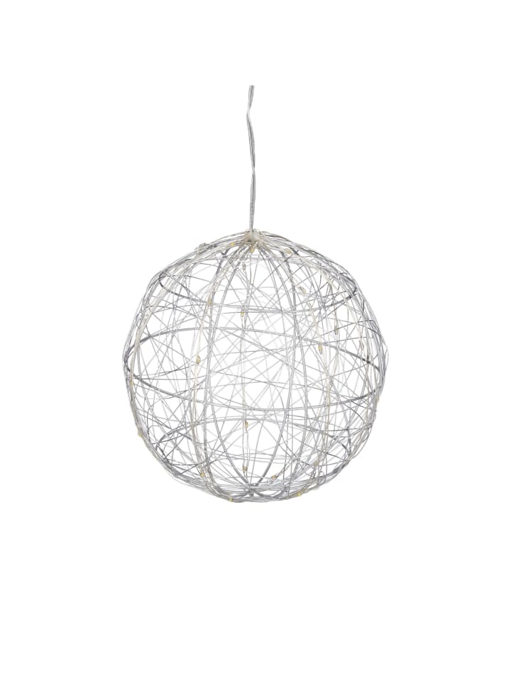 LED Dekokugel in Silber - Ø 15 cm