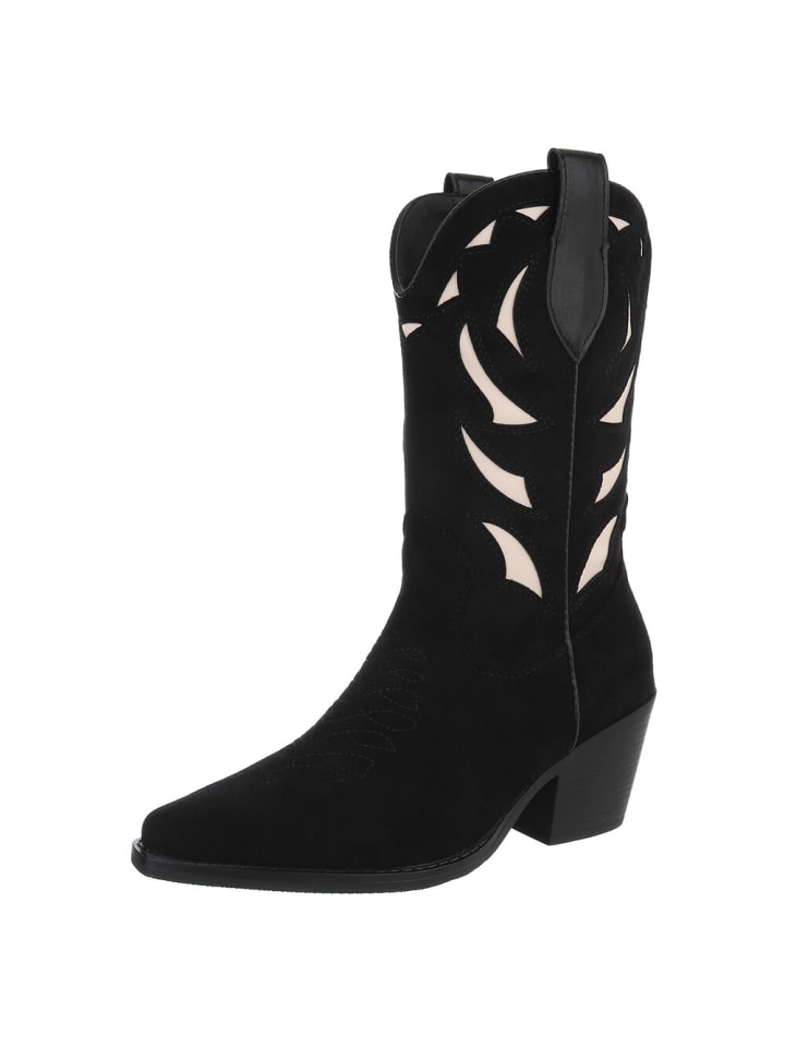 High Heel in Schwarz und Beige