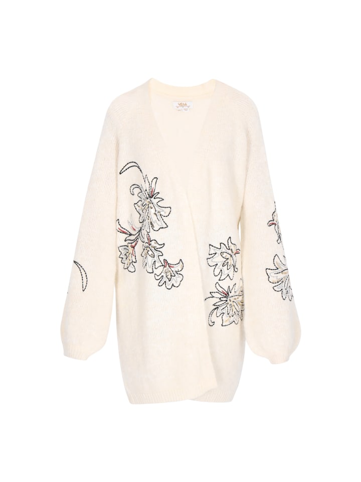 Women Cardigan in light beige melange