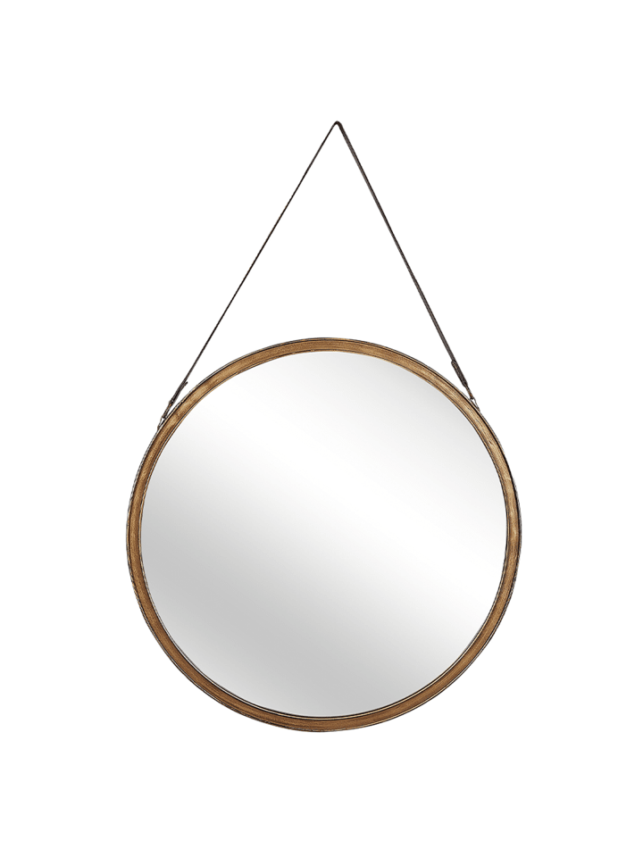 Wandspiegel AUTUN in Gold/Braun - (W) 60 x (H) 60 x (L) 3 cm Vertikal