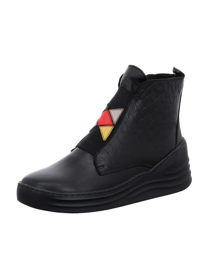 Keilstiefeletten in Schwarz