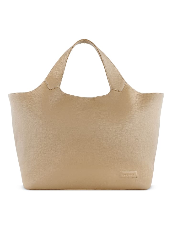 Elsa Shopper Tasche L Leder 50 cm Laptopfach sand