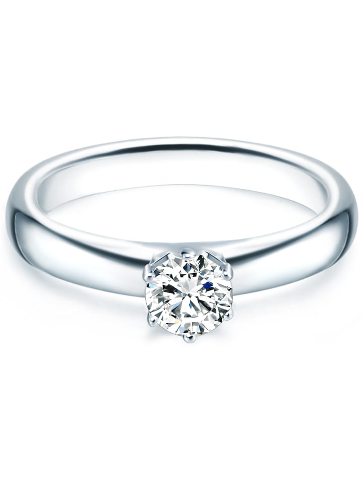 Ring aus Sterling Silber mit Zirkonia in silber