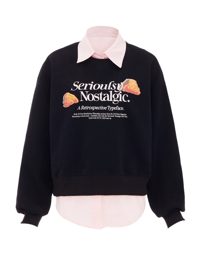Damen Sweatshirt in Schwarz