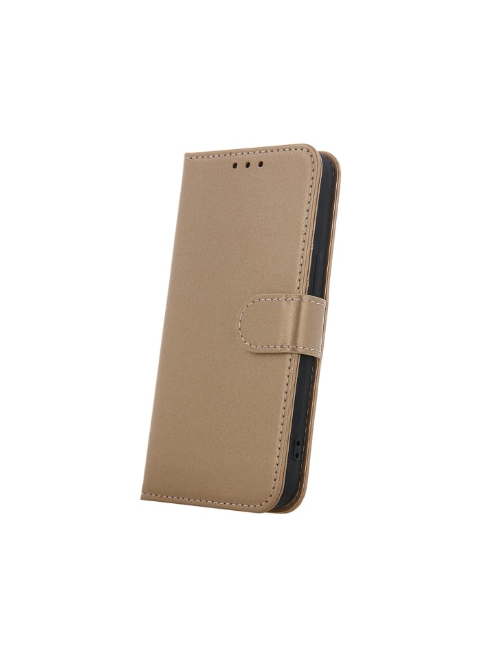 Smart Classic Magnet Hülle Standfunktion kompatibel mit iPhone 16 Pro Gold in Gold