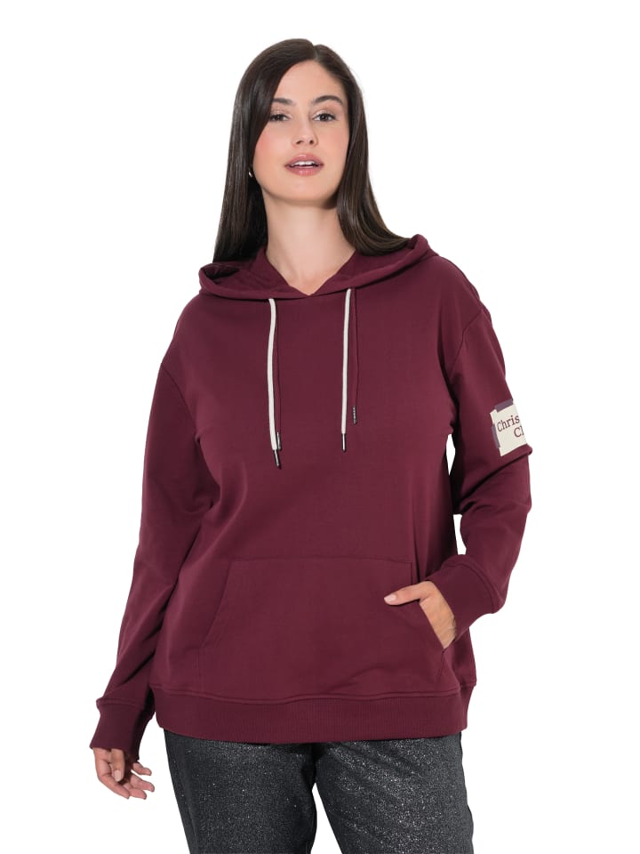 Sweatshirt in weinrot
