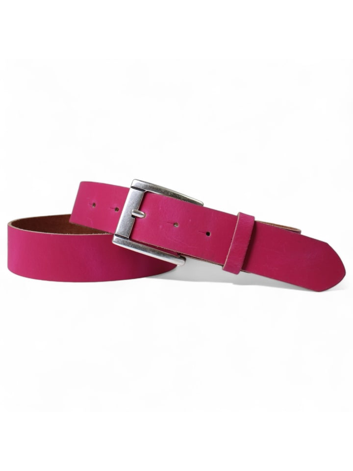 Ledergürtel 4cm in Pink