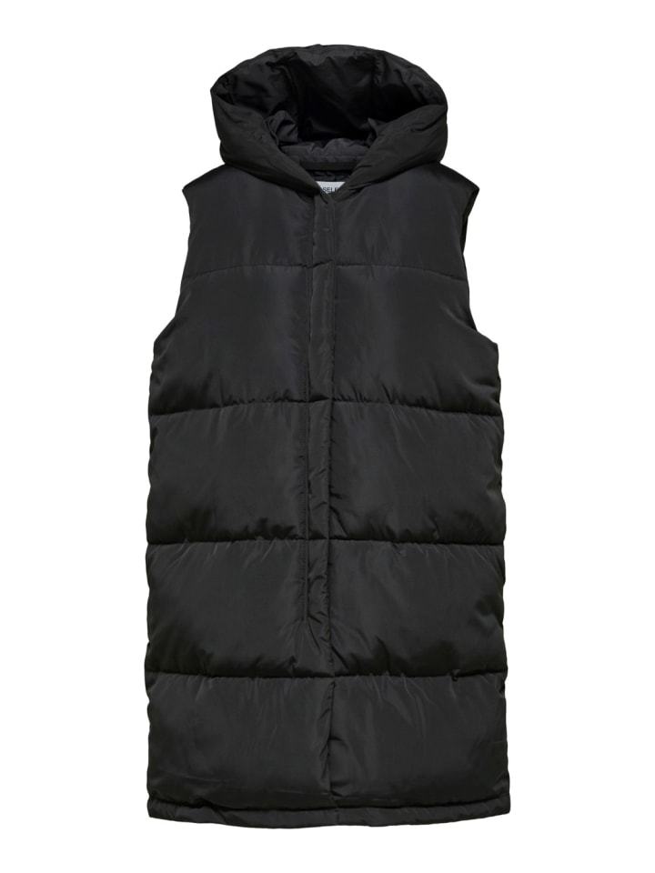 Warme Puffer Stepp Weste Wattierte Übergangsjacke SLFELLA in Schwarz