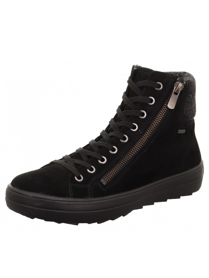 Schnürstiefel Mira in Schwarz