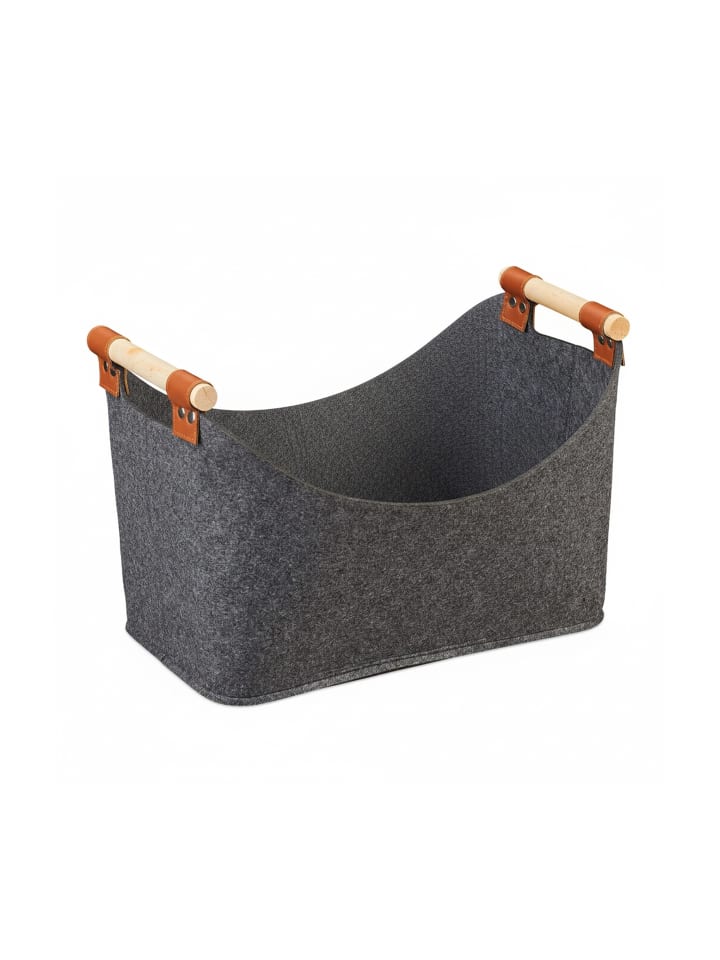 2 x Filztasche in Anthrazit