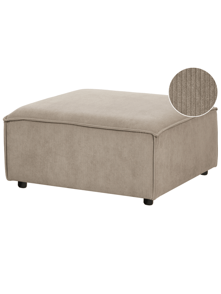 Ottomane ARDAL in Braun/Schwarz - (W) 86 x (H) 45 x (L) 86 cm