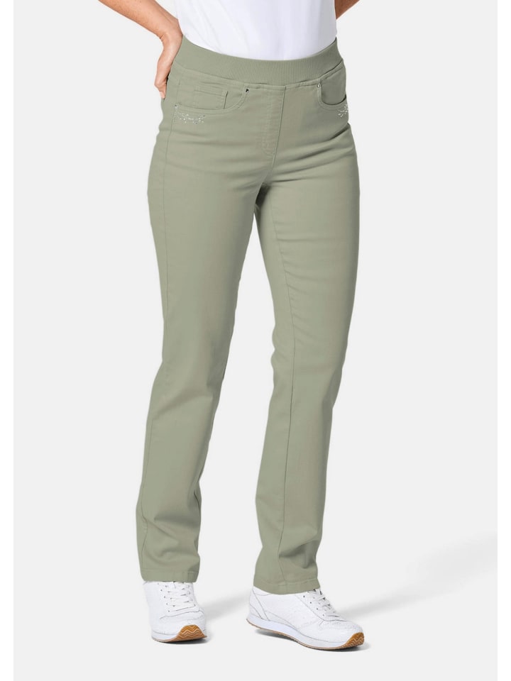 Jeansschlupfhose Louisa in baummoos