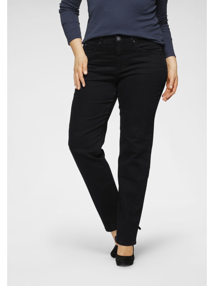 Straight-Jeans in schwarz