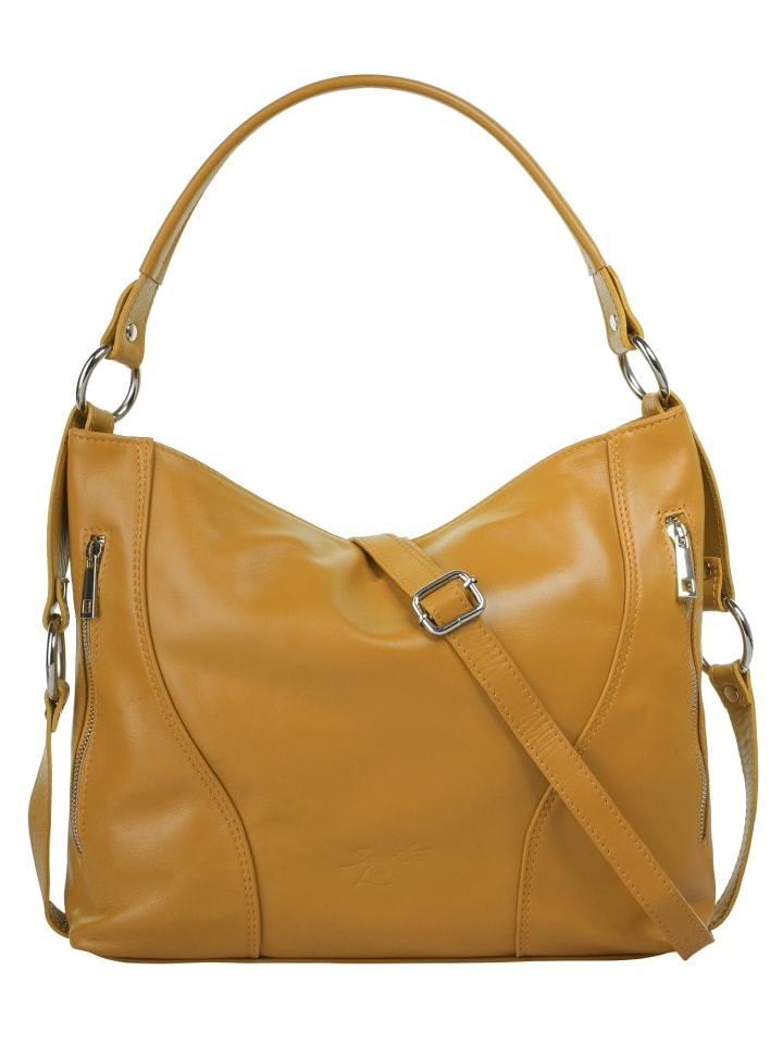 Handtasche echt Leder in gelb